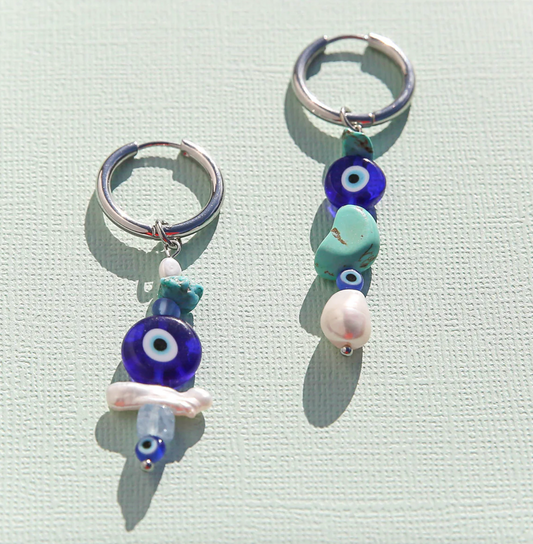 Evil Eye Huggie