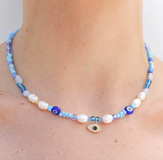 Evil Eye Blue Necklace