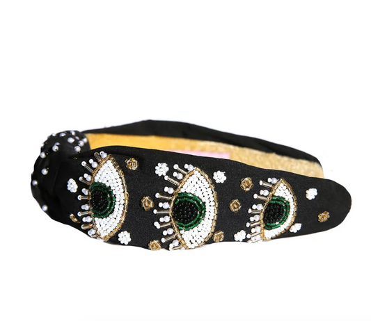 Eye Top Knot Beaded Headband