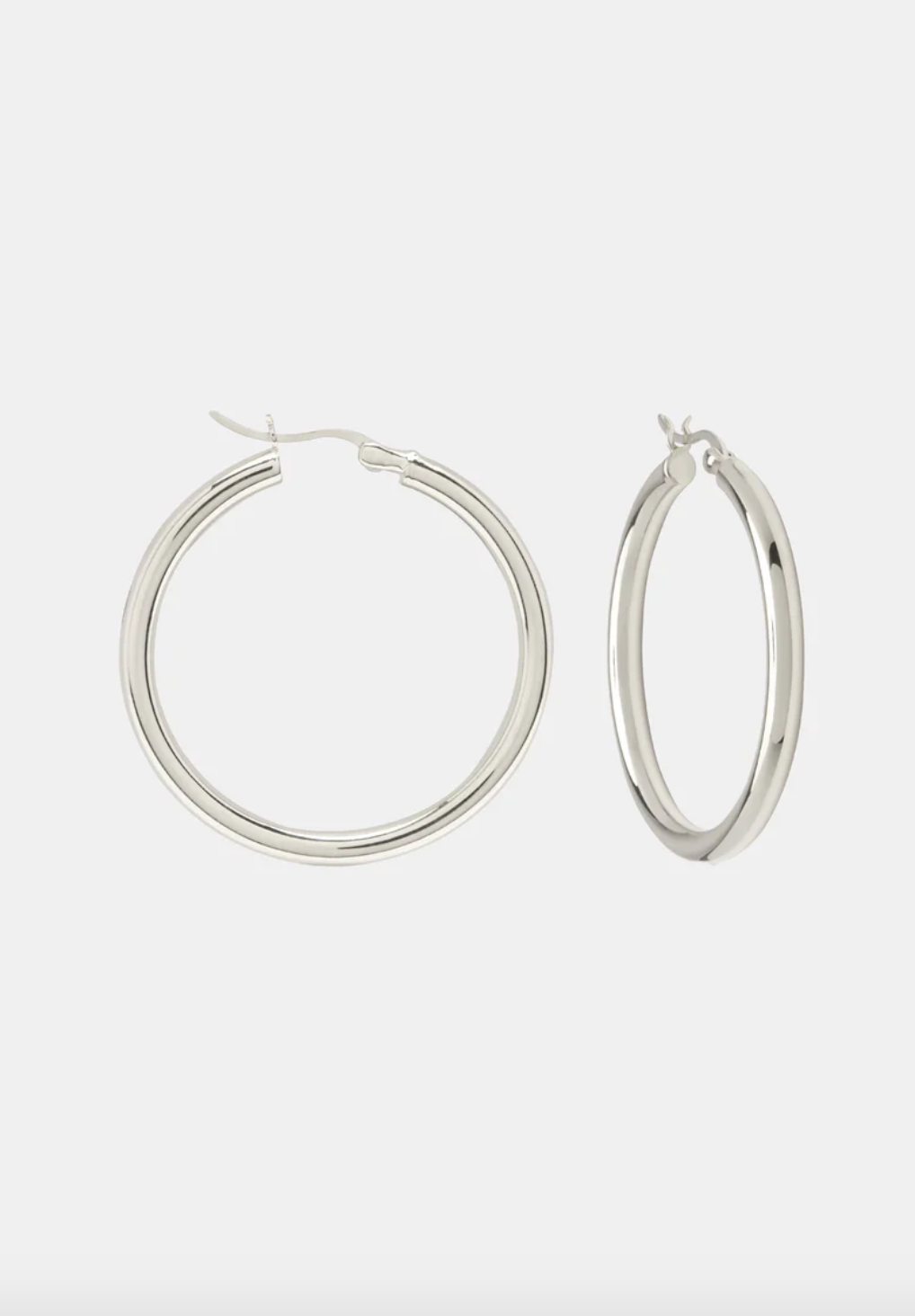 Classic Hoops Large - Silver
