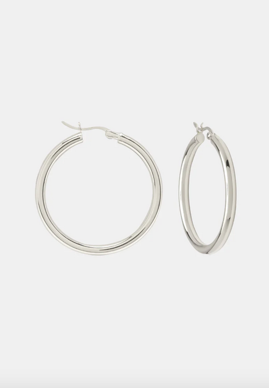 Classic Hoops Large - Silver