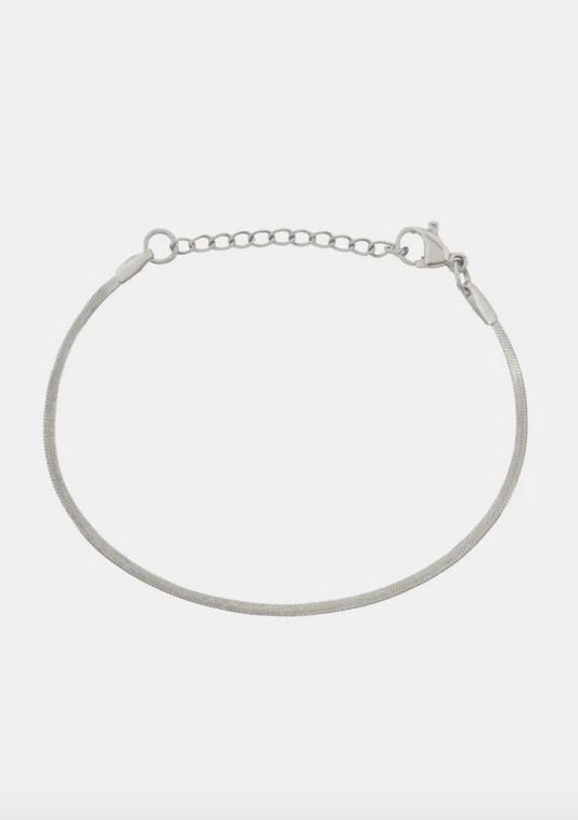 Sphinx 2mm Snake Chain Bracelet - Silver