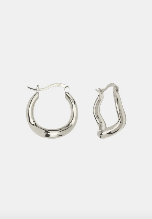 Wabi Sabi Hoops - Silver