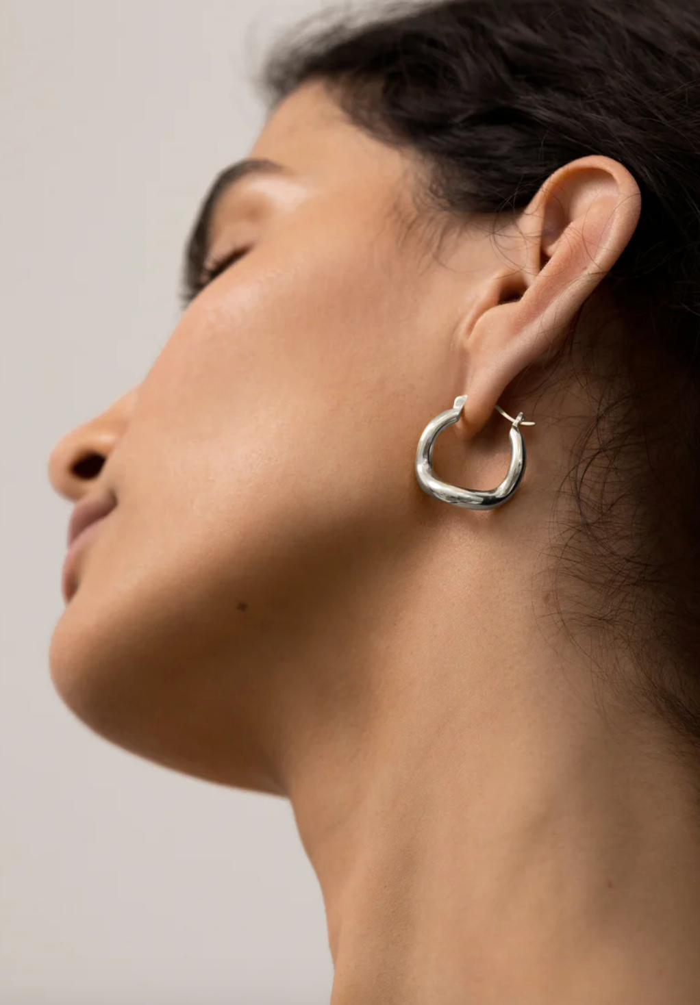 Wabi Sabi Hoops - Silver