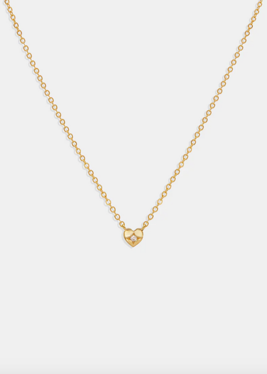 Mini Heart Necklace - Gold