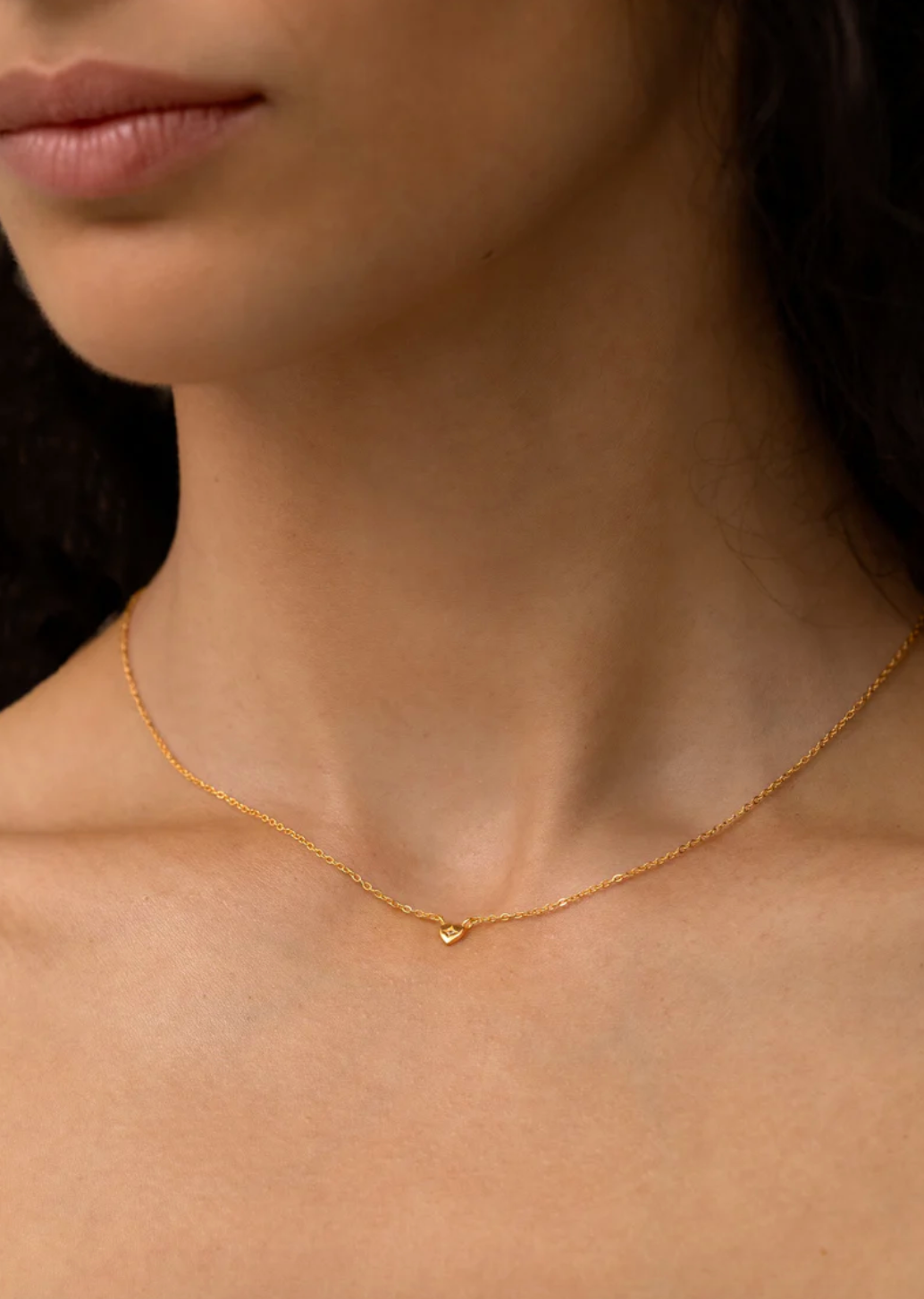 Mini Heart Necklace - Gold