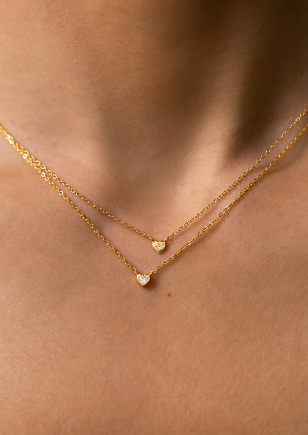 Mini Heart Necklace - Gold