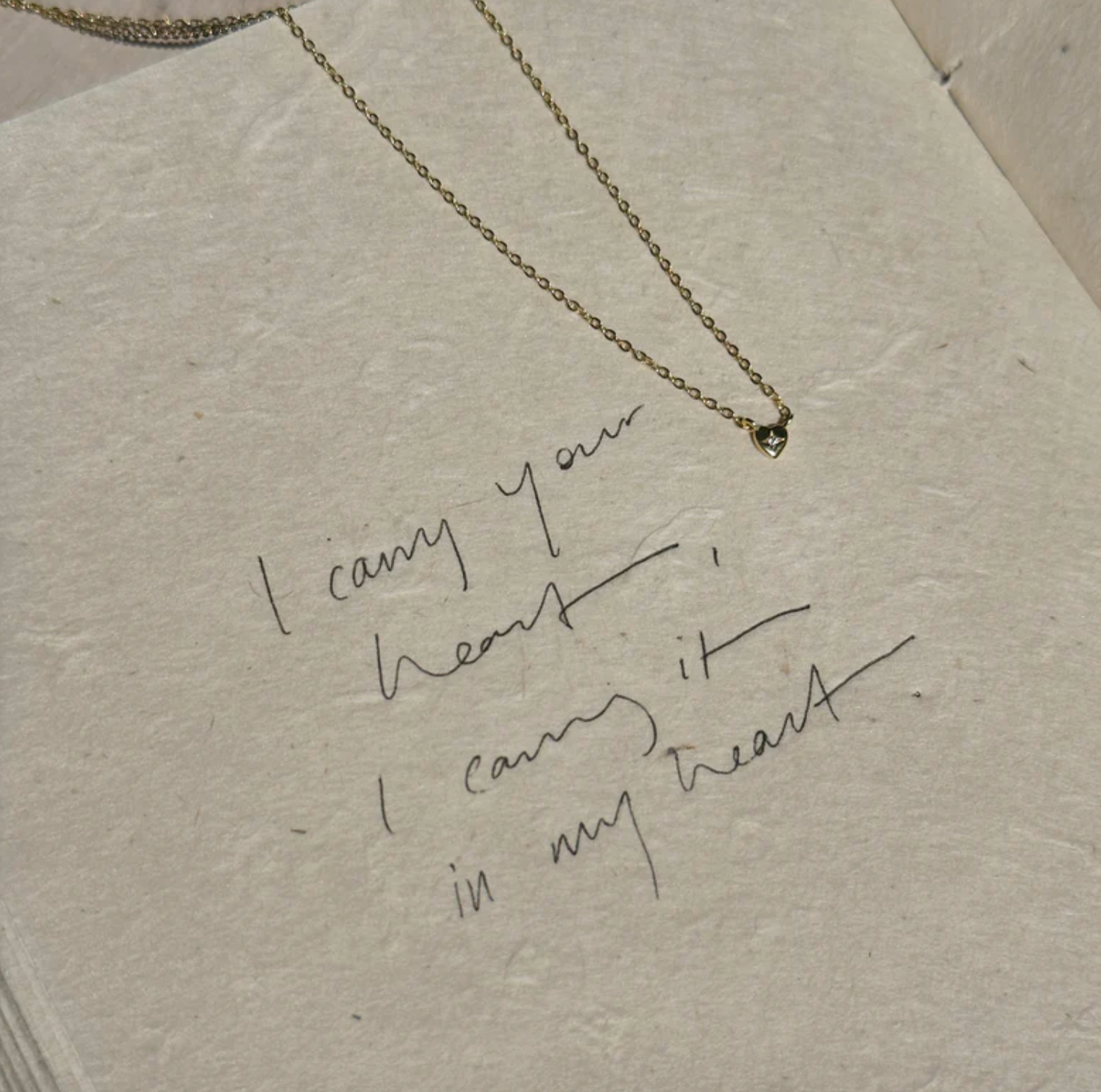 Mini Heart Necklace - Gold