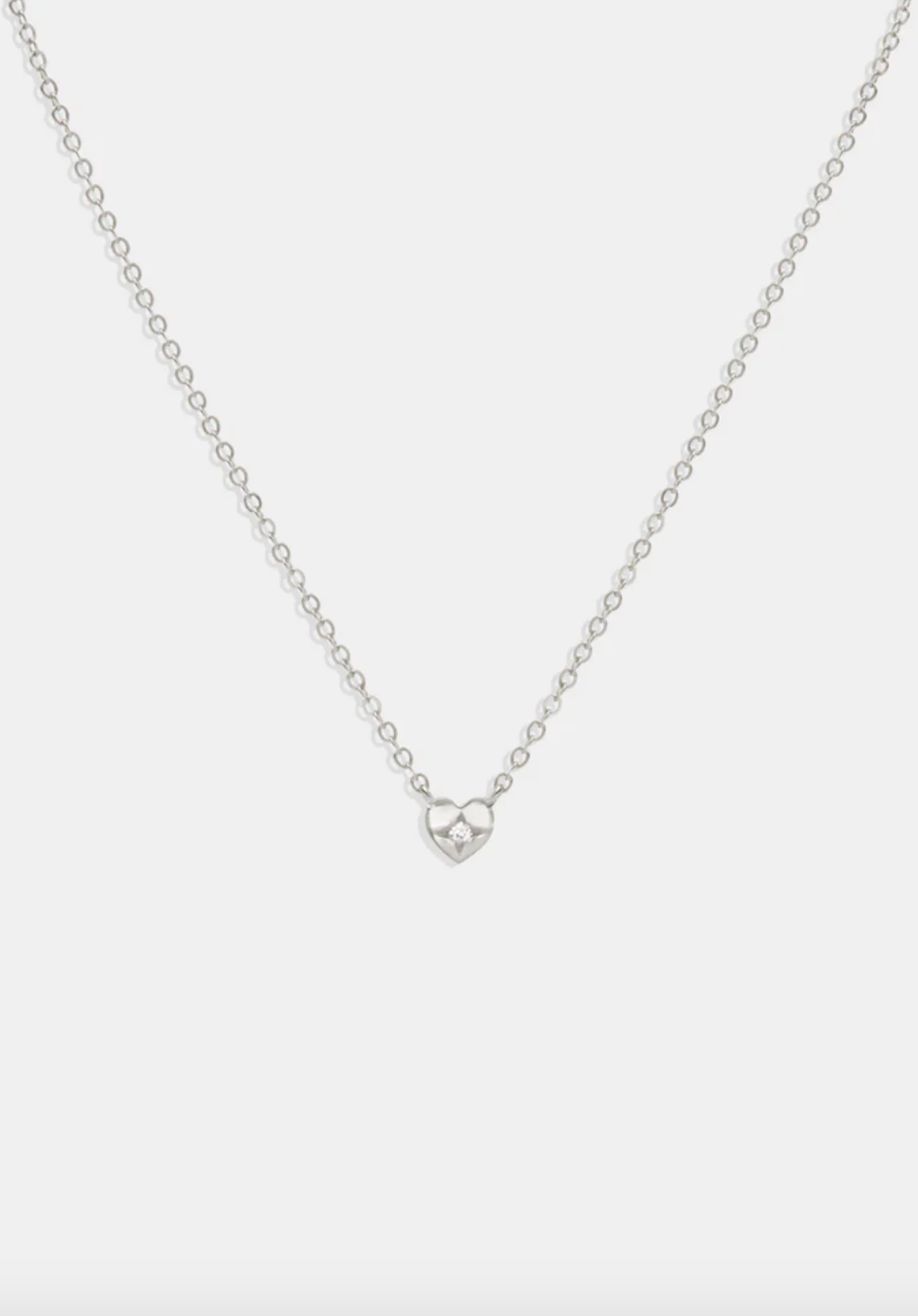 Mini Heart Necklace - Silver