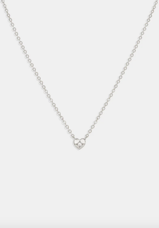 Mini Heart Necklace - Silver