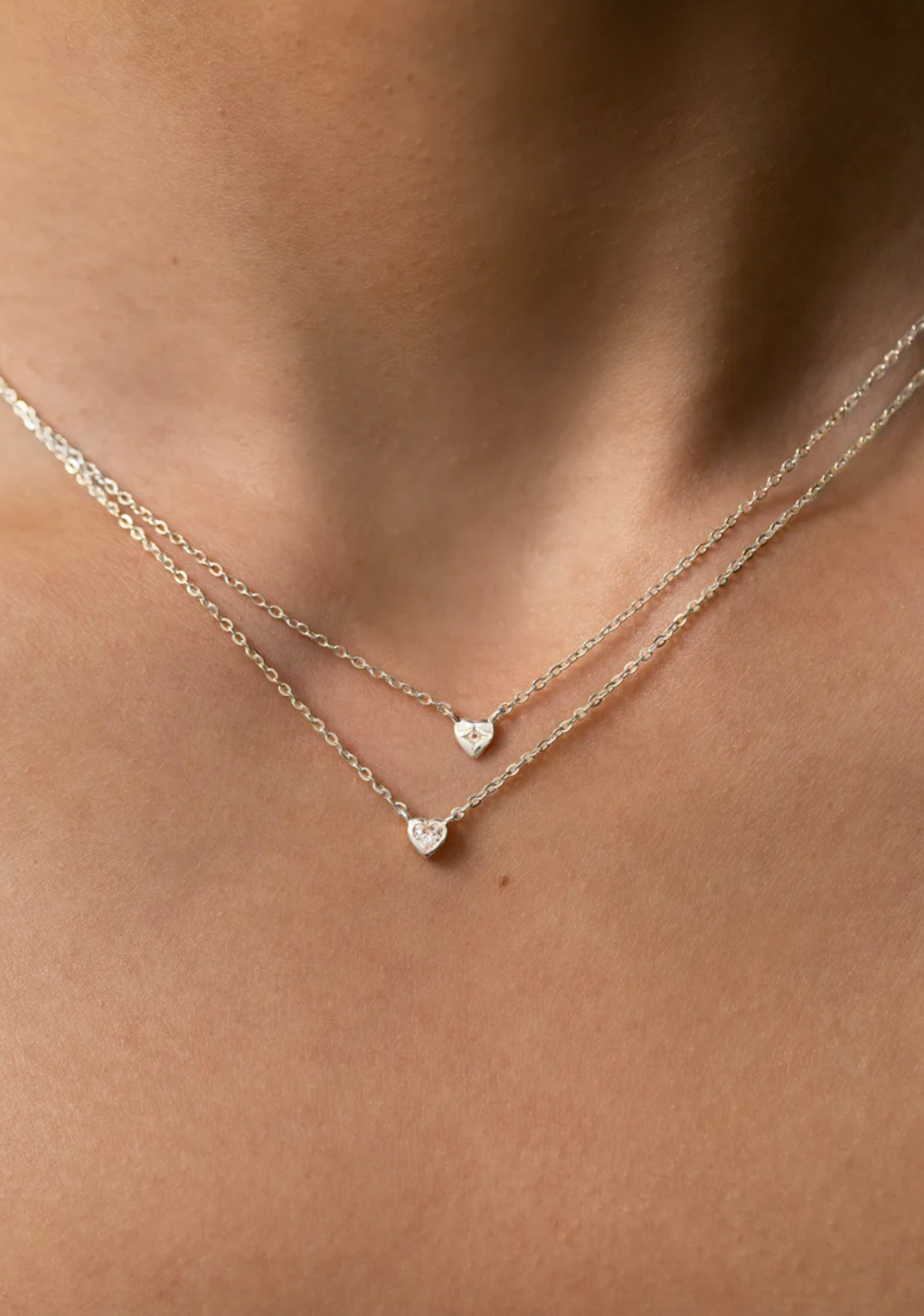 Mini Heart Necklace - Silver