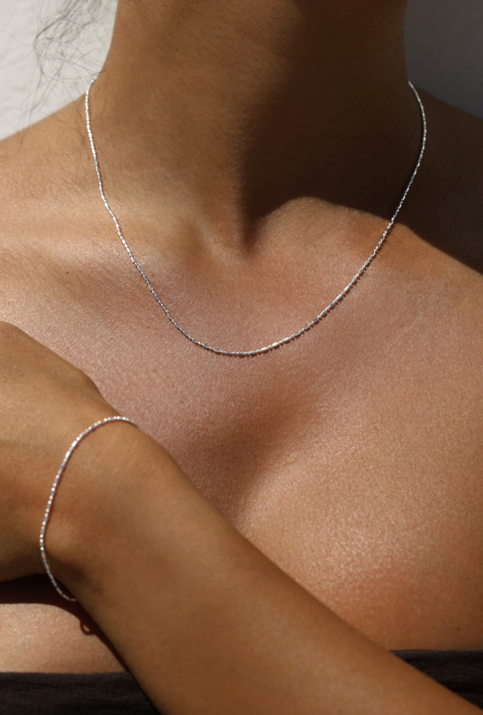 Dash Dot Chain Bracelet - Silver