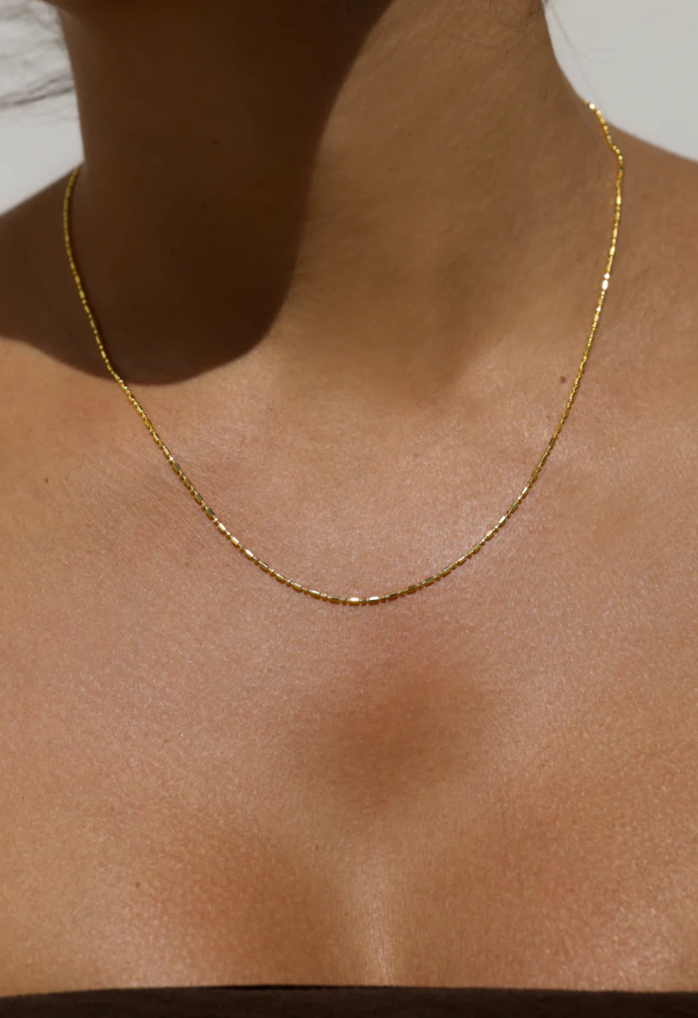 Dash Dot Chain Necklace - Gold