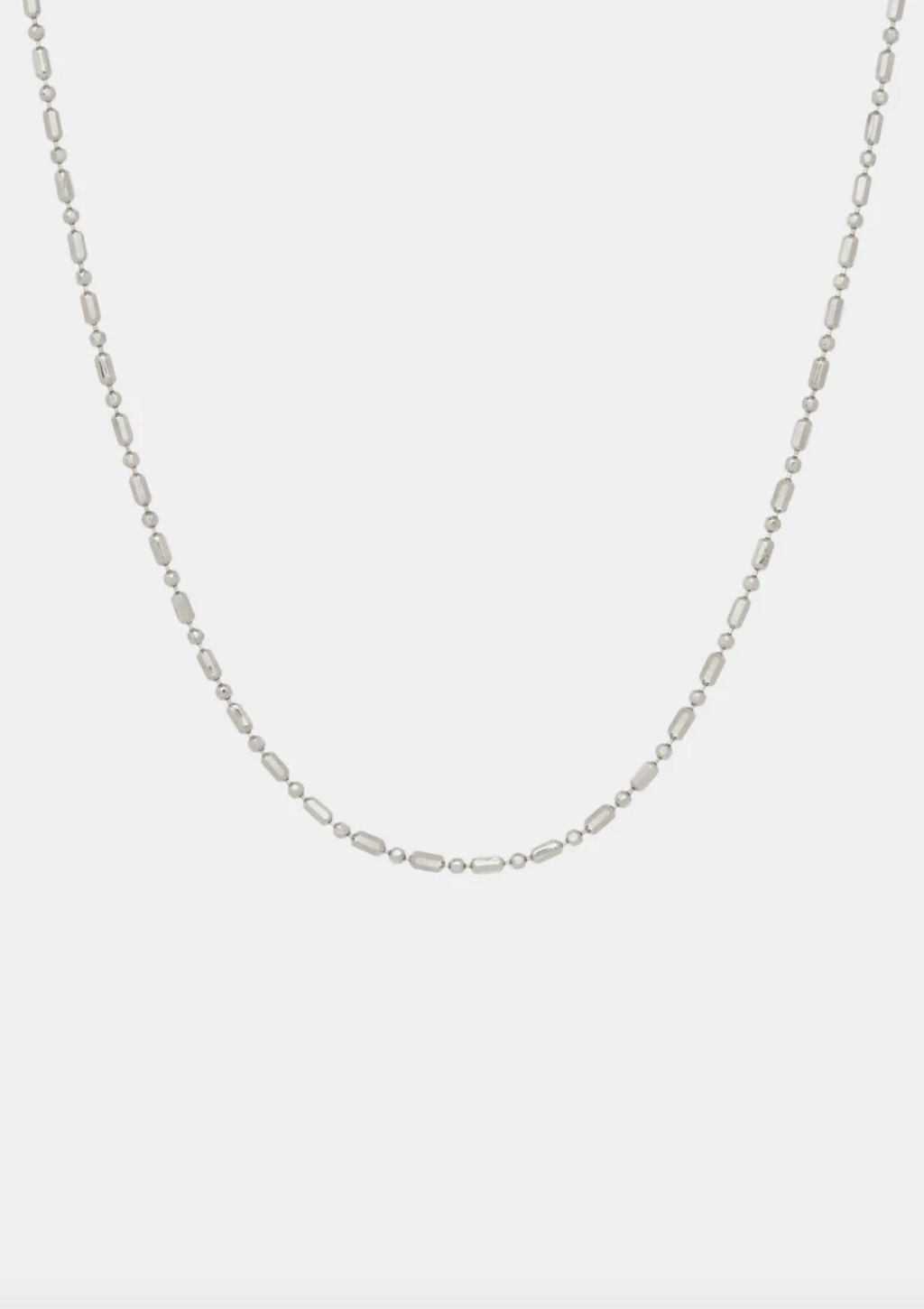 Dash Dot Chain Necklace - Silver