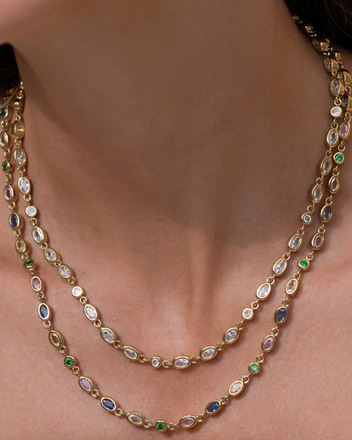 Isadora Gold Necklace - Multiple Stones