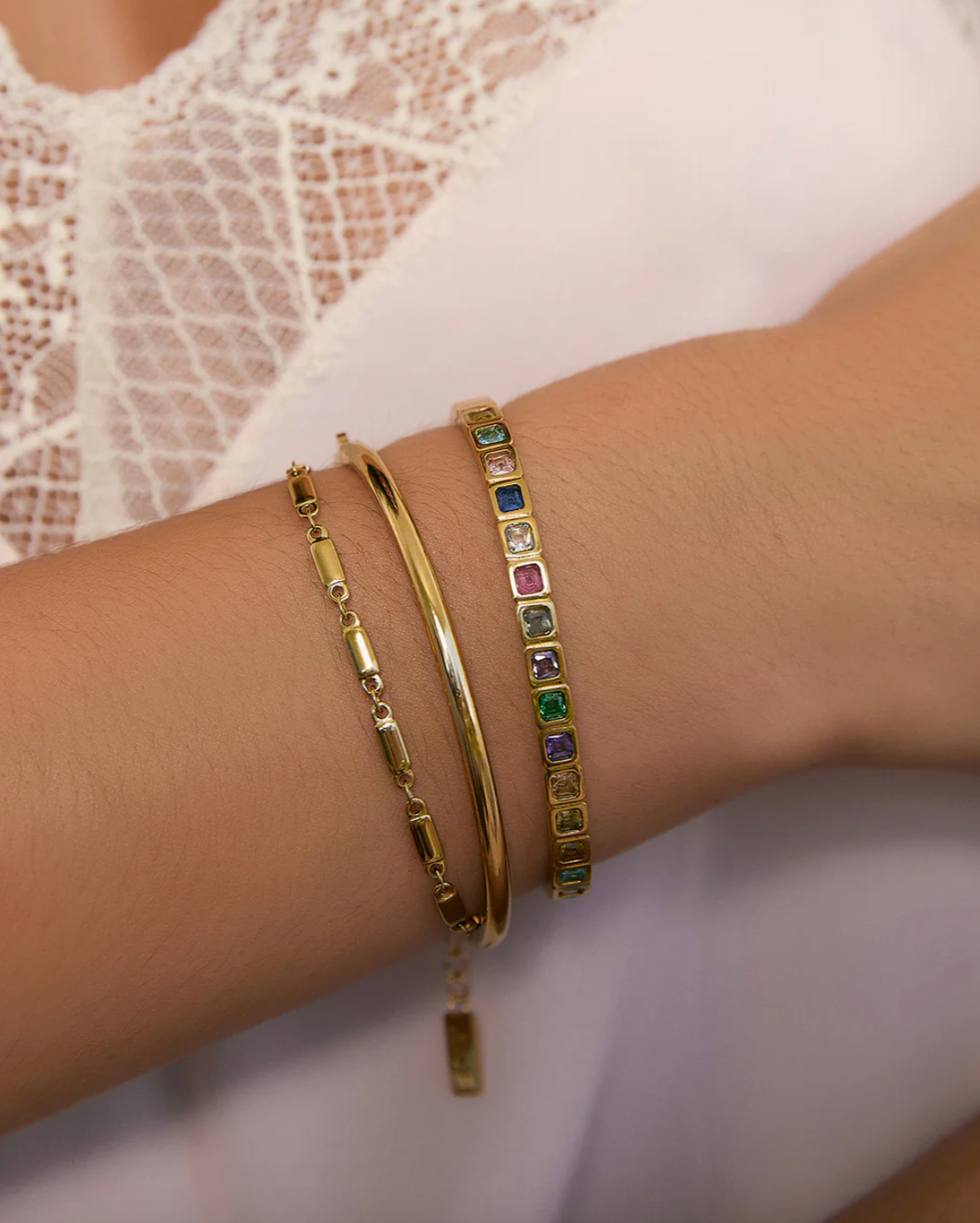 Quinn Gold Cuff - Multi