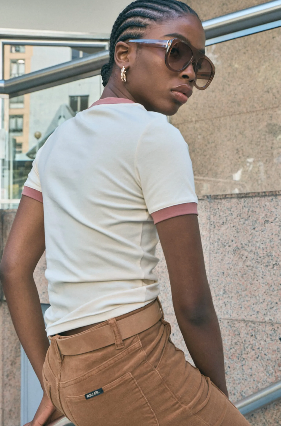 Classic Ringer Tee - Cream