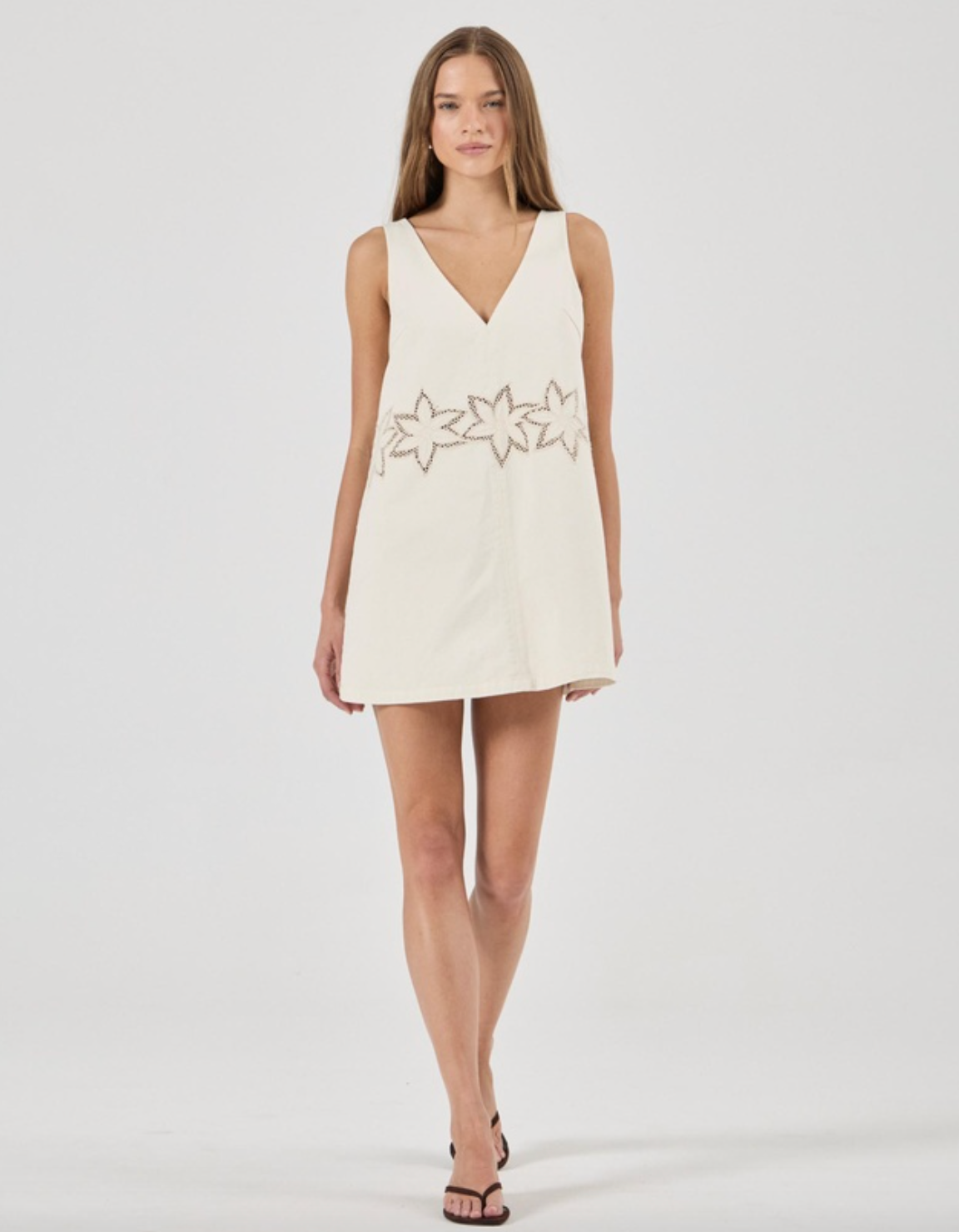 Swing Mini In Bloom Dress - Cream