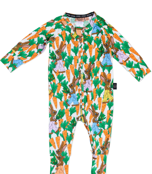 Carrot Joy Organic Long Sleeve Zip Romper