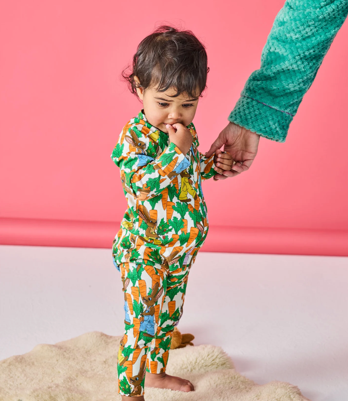 Carrot Joy Organic Long Sleeve Zip Romper