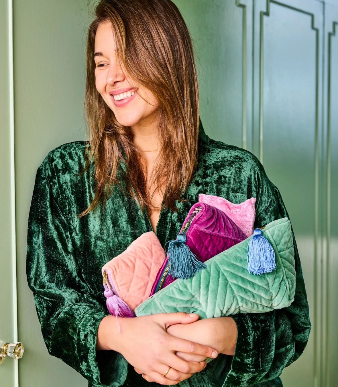 Seabed Velvet Toiletry Bag