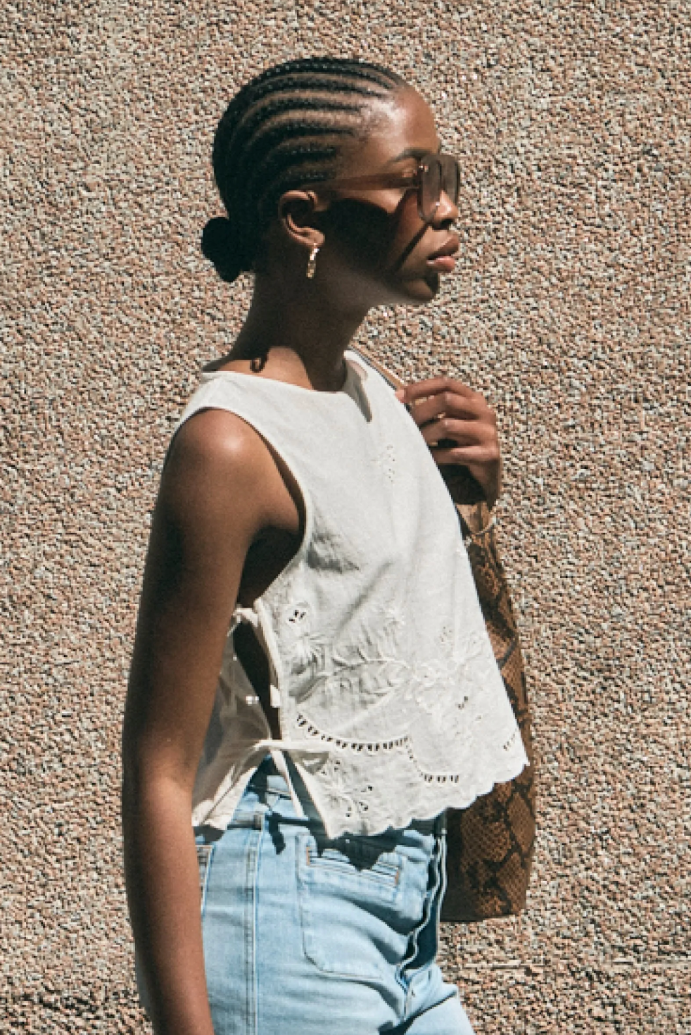 Camille Top Embroidered - White