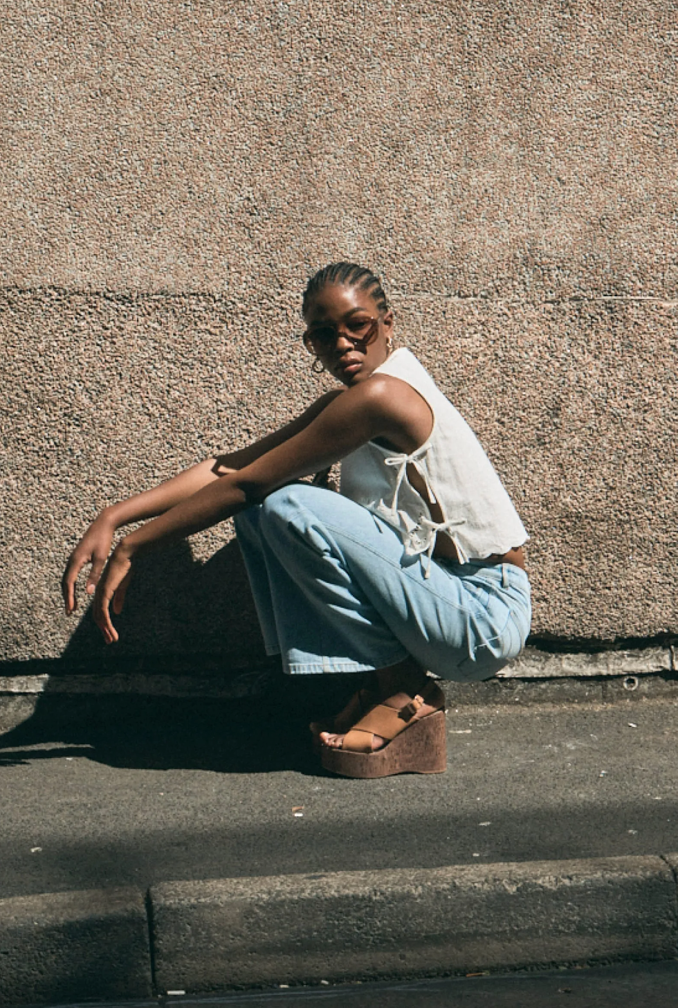 Camille Top Embroidered - White