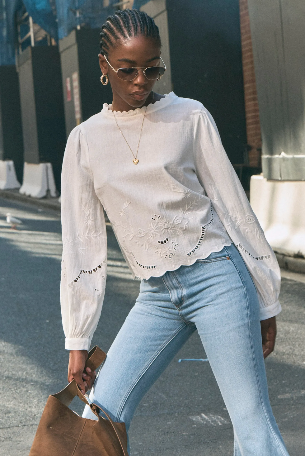 Stephanie Blouse Embroidered - White