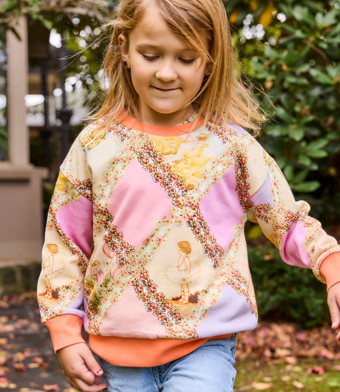 Organic Cotton Sweater - Fairyland Flower Chain