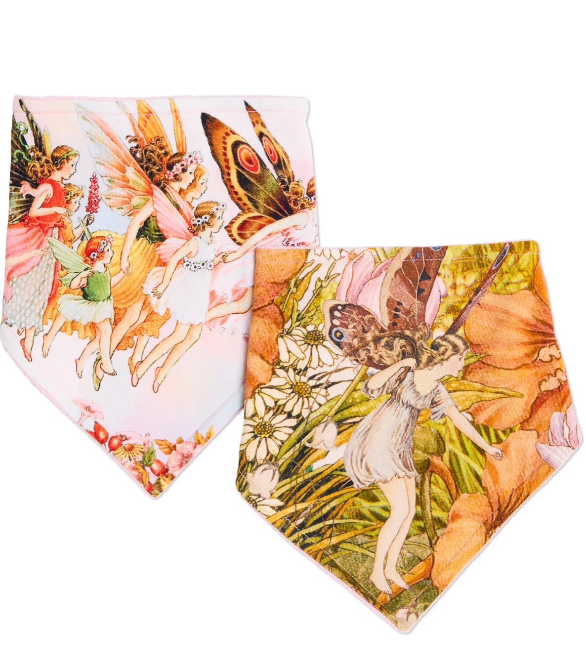 Fairyland Garden Friends Forever Organic Cotton Dribble Bib Set