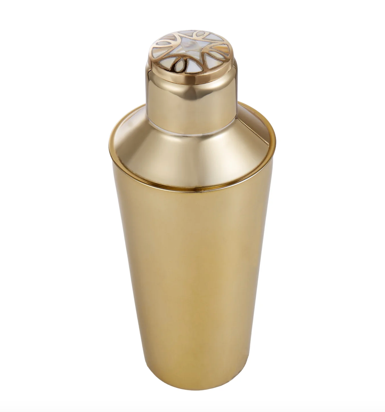 Mother of Pearl Detailed Cocktail Shaker Gold