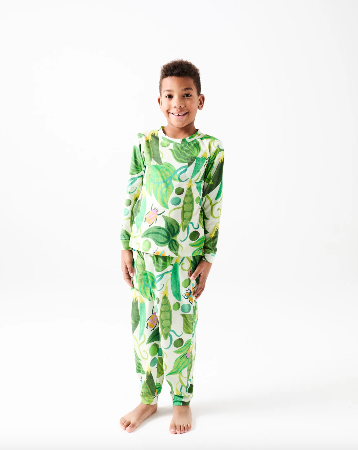 Kip & The Beanstalk Kids Organic Cotton Long Sleeve Top & Pant Pyjama Set