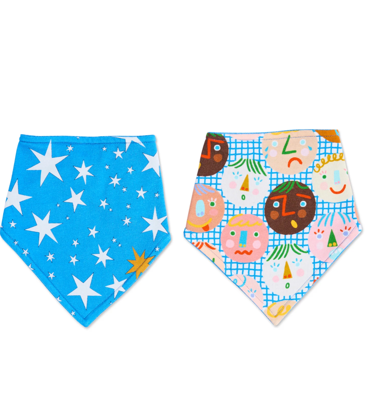 Happy Stars Organic Cotton Dribble Bib Set
