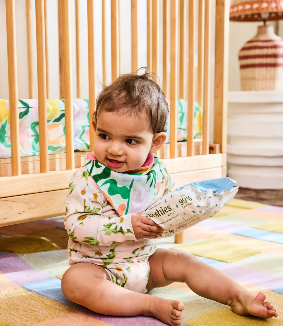 Sweet Flowers Organic Cotton Dribble Bib Set