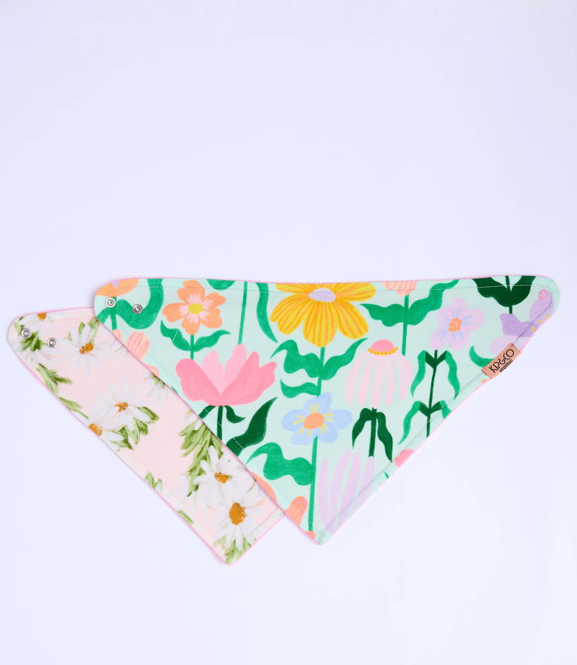 Sweet Flowers Organic Cotton Dribble Bib Set