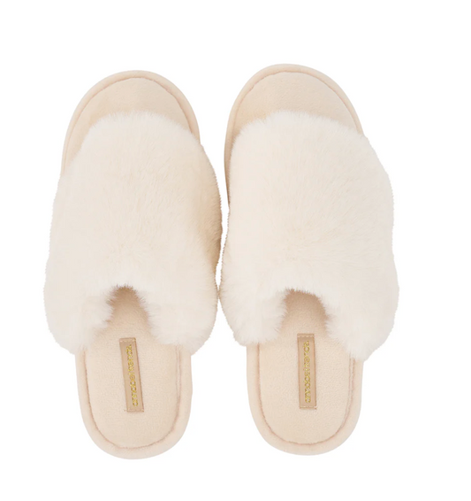 Cosy Luxe - Ivory Slippers