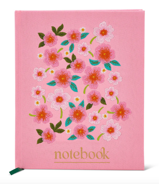 Journal Notebook - Embroidered Meadow Blush