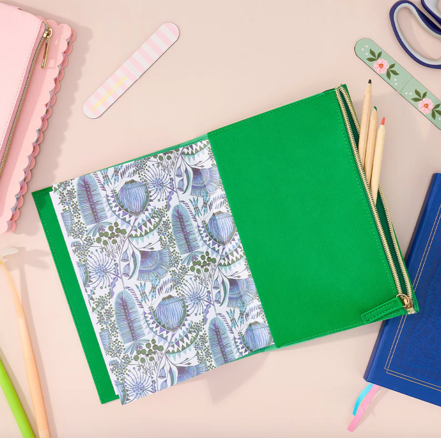 Journal with Zip - Good things are coming - Green