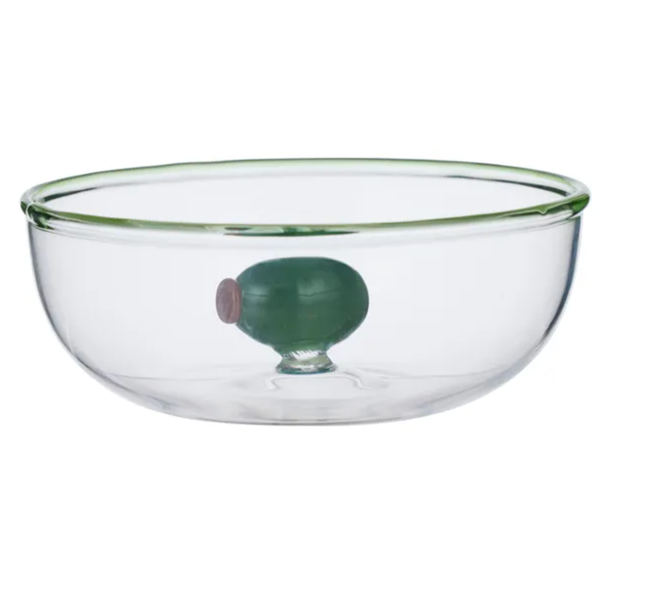 Olive Glass Bowl