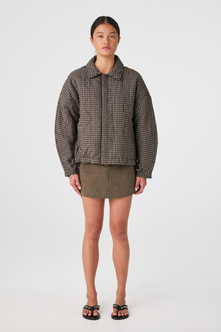 Matteo Jacket - Espresso Check
