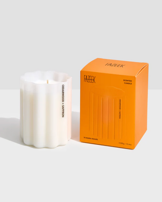 Wave Candle - Cedarwood & Saffron