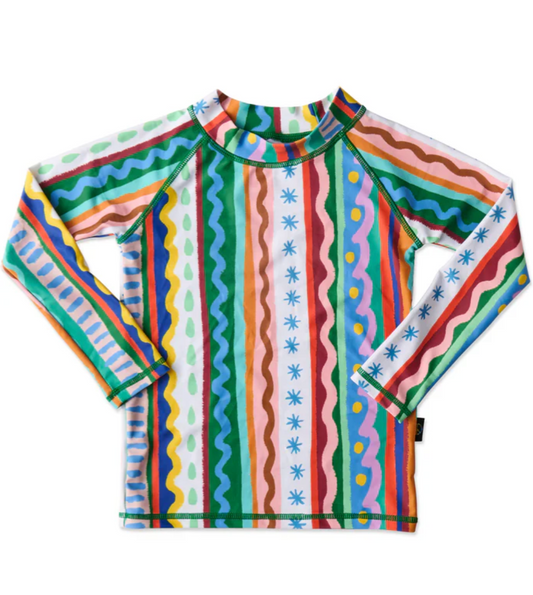 Beach Patterns Kids Rash Vest