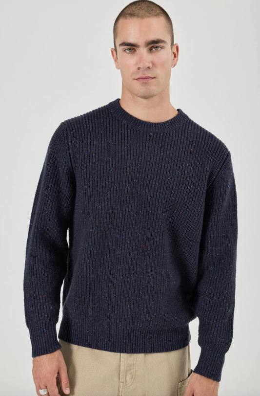 Fishermans Tweed Crew - Navy