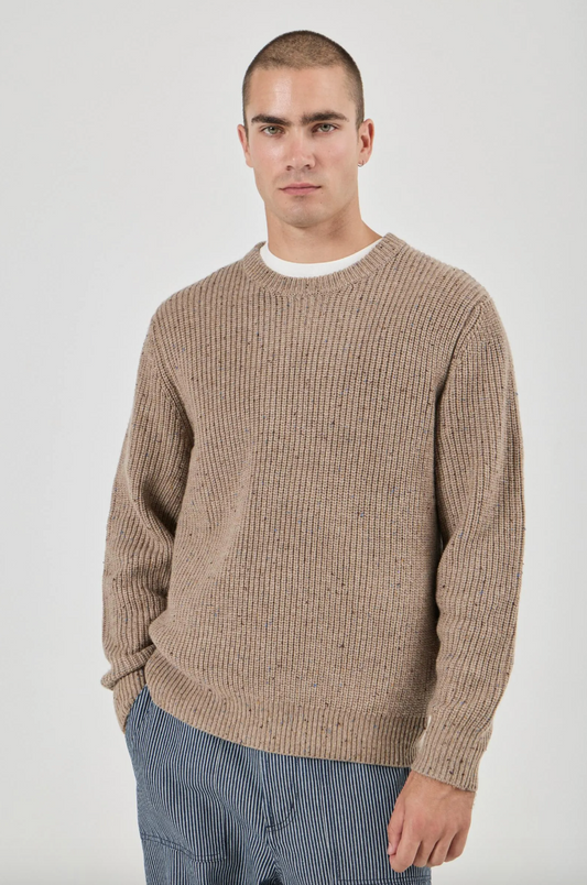 Fishermans Tweed Crew - Linseed
