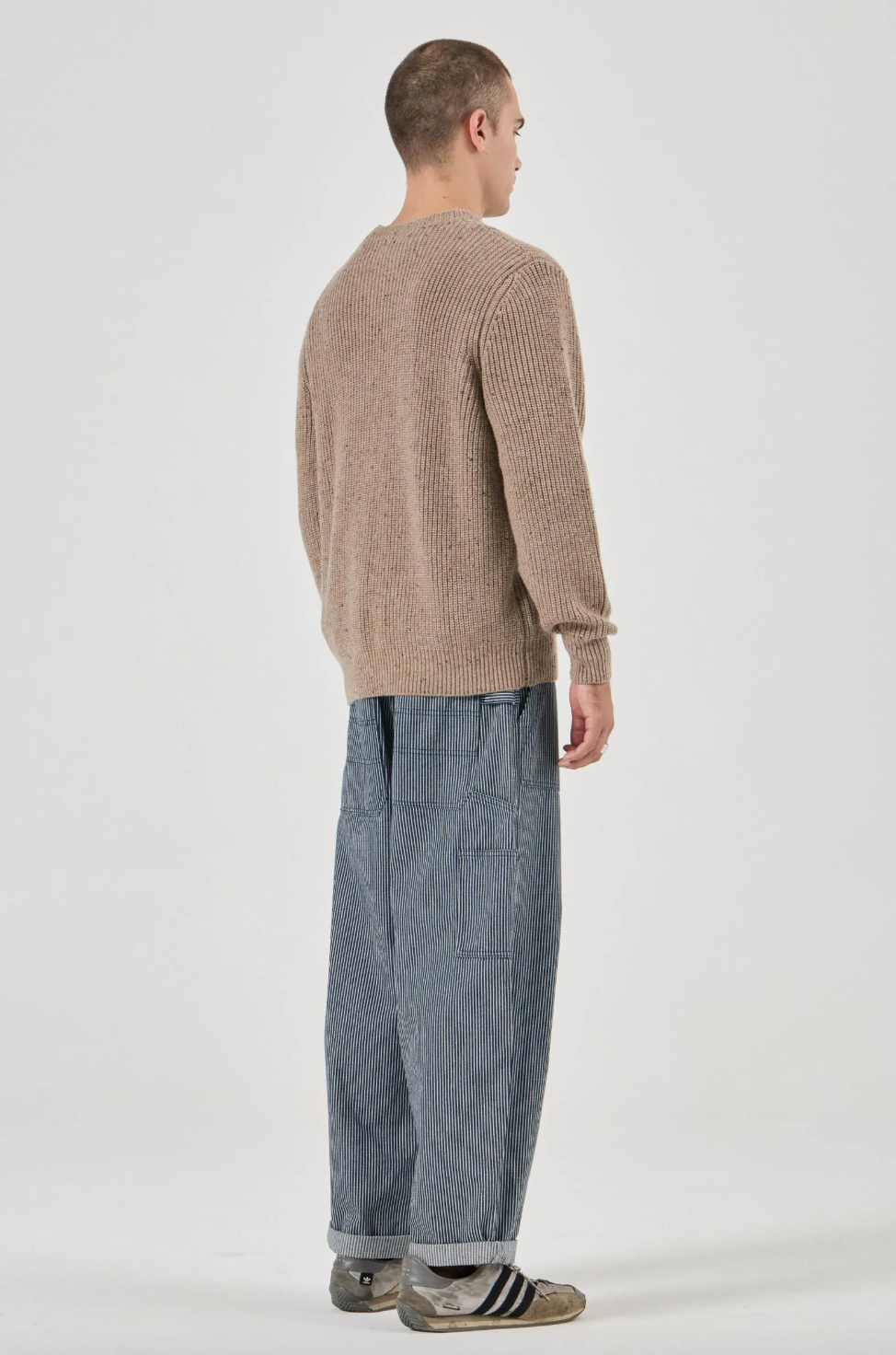 Fishermans Tweed Crew - Linseed