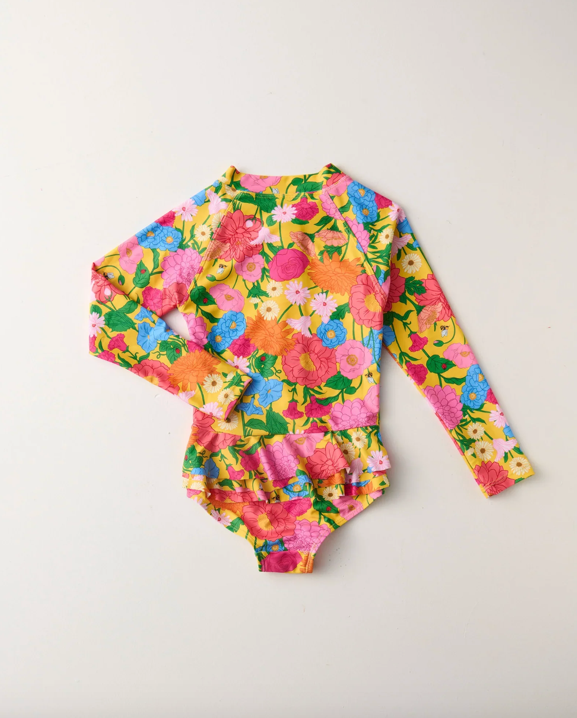 Follow The Sun Yellow Long Sleeve Bathers - Various Sizes