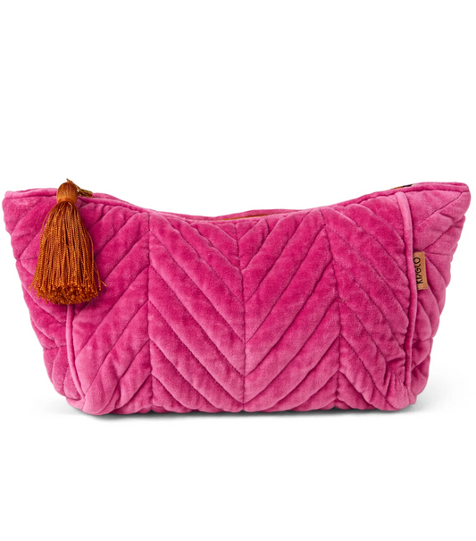 Pink Velvet Toiletry Bag