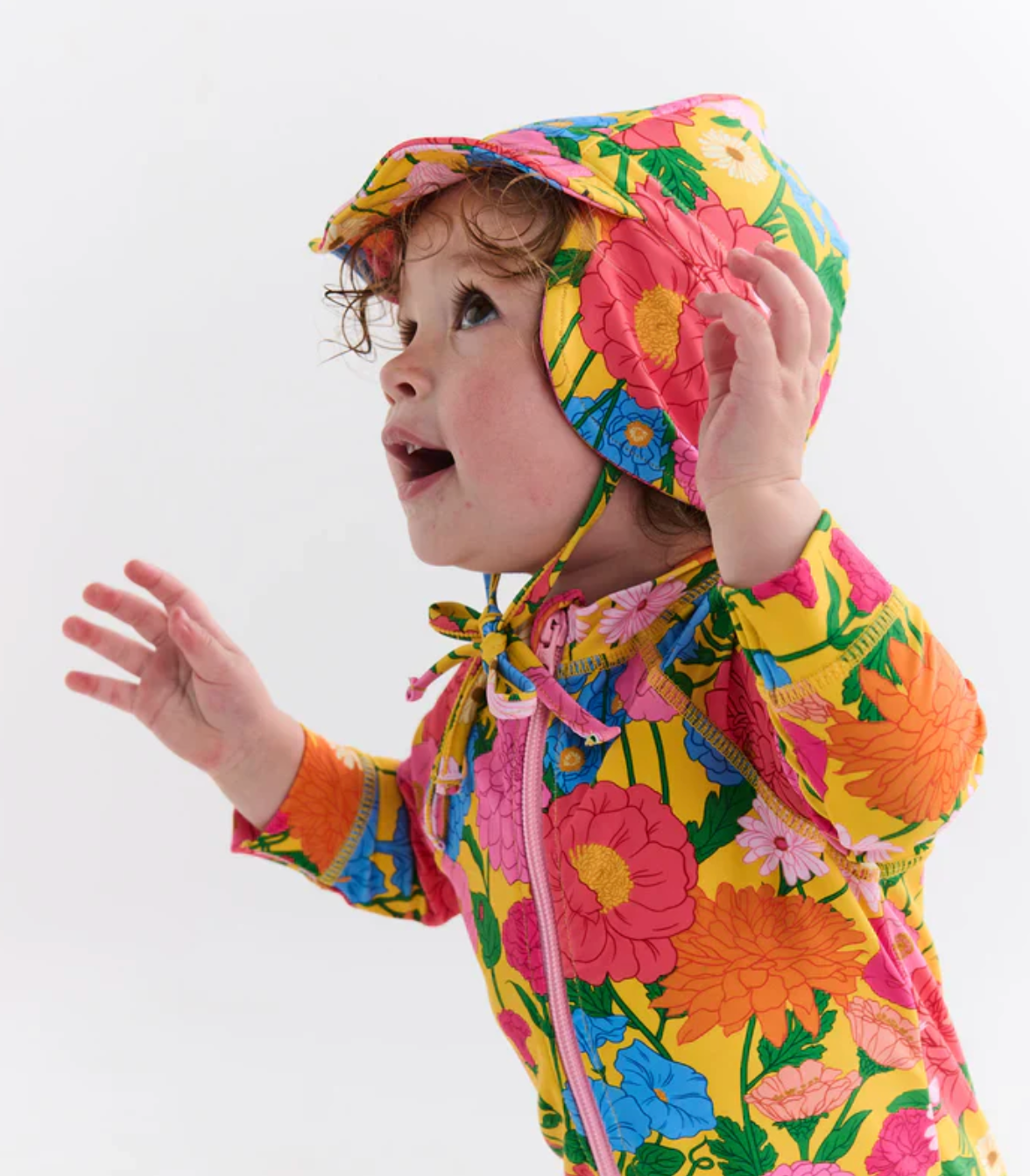 Follow The Sun Yellow Baby Swim Hat - One Size