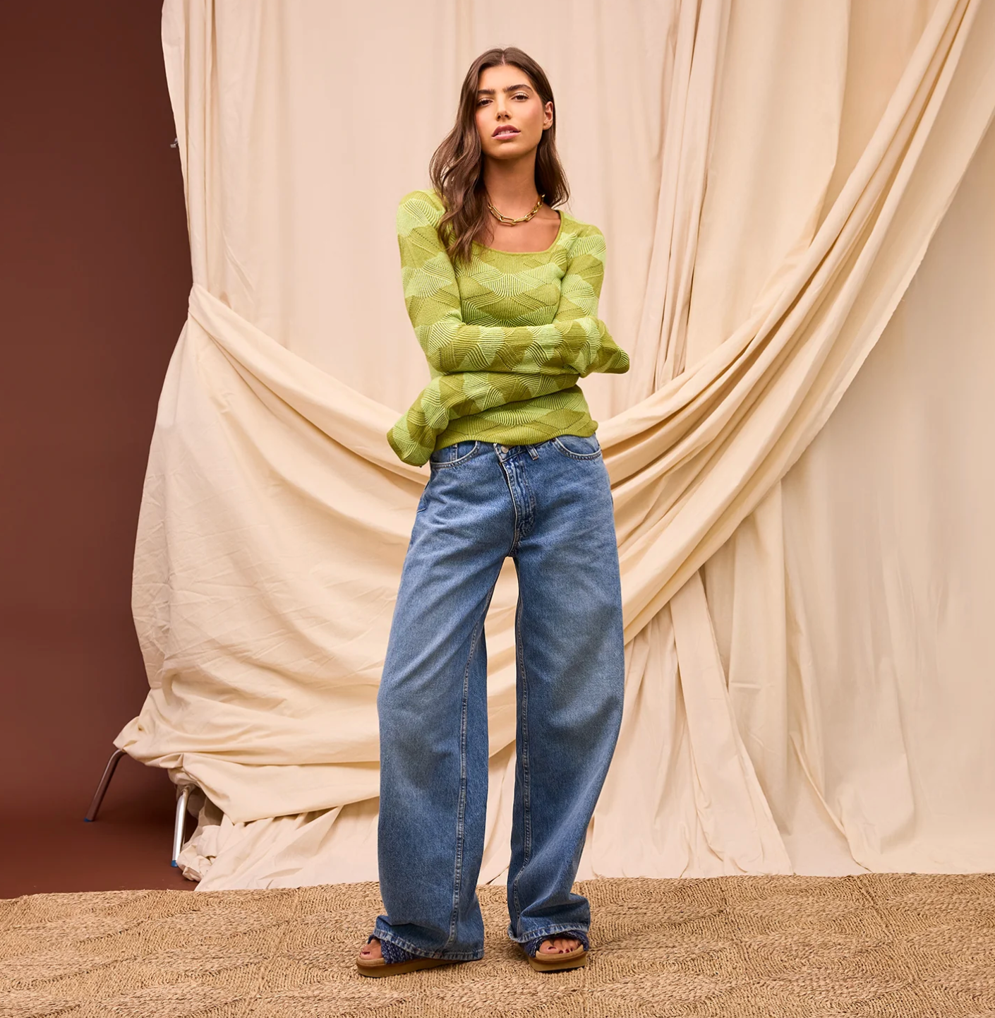 Ingrid Knit Top - Juniper