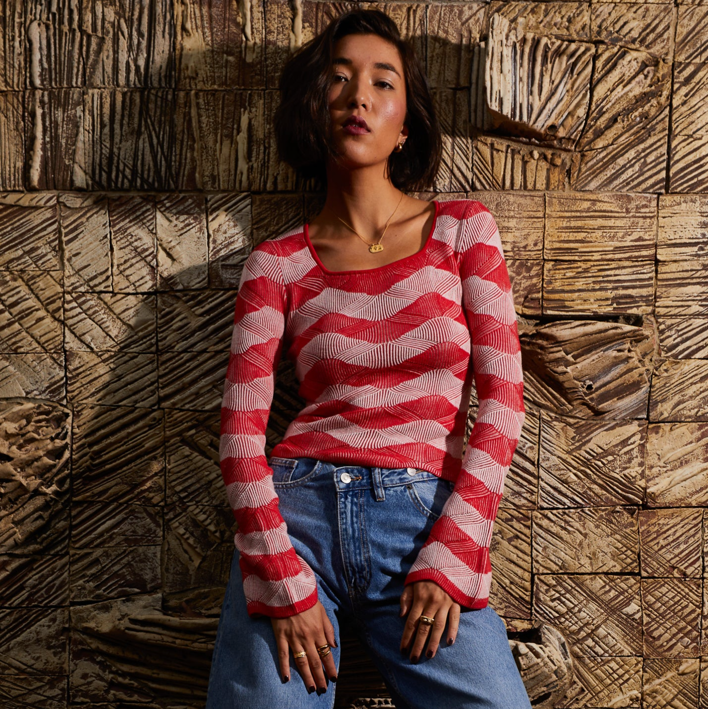 Ingrid Knit Top - Vermillion